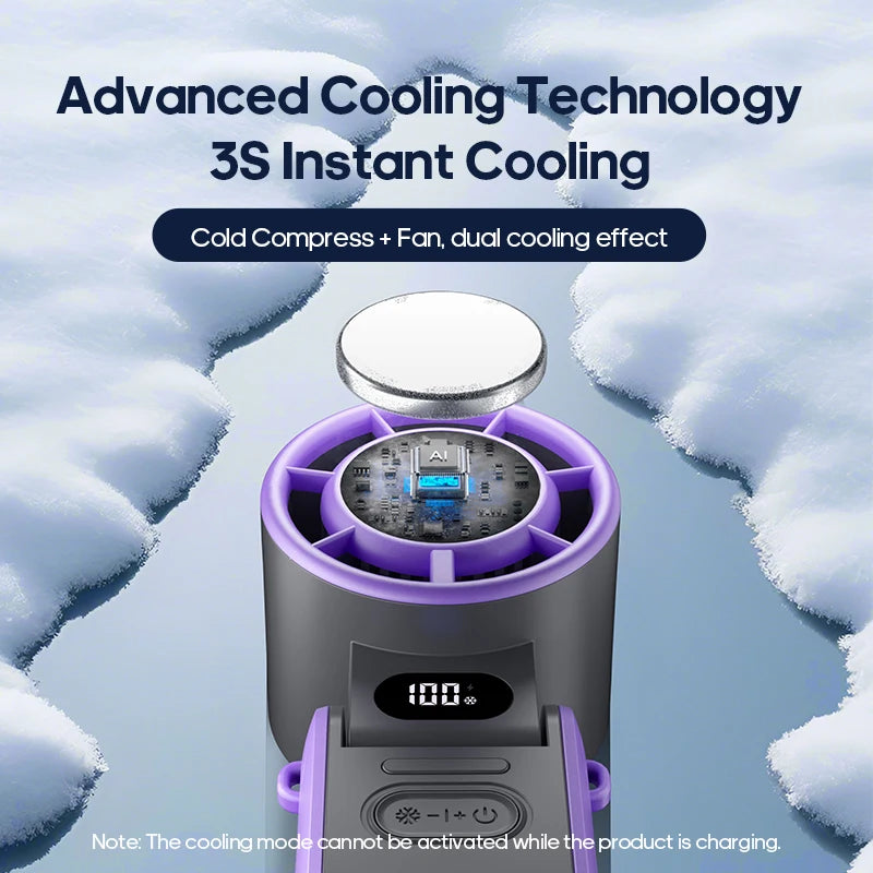 Portable Air Cooling Turbo Fan 3600Mah 100 Wind Speeds Adjustable Outdoor Foldable Student Handheld Fan with Lanyard